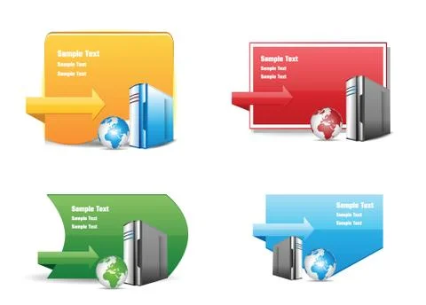 Collection of labels Stock Illustration