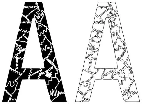 Collection of letter a 스톡 일러스트