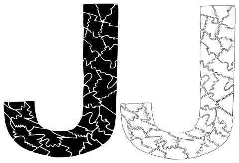 Collection of letter j Stock Illustration
