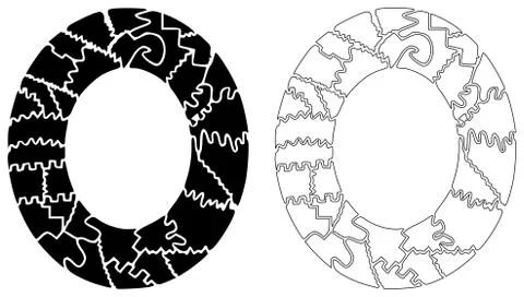 Collection of letter o Stock Illustration