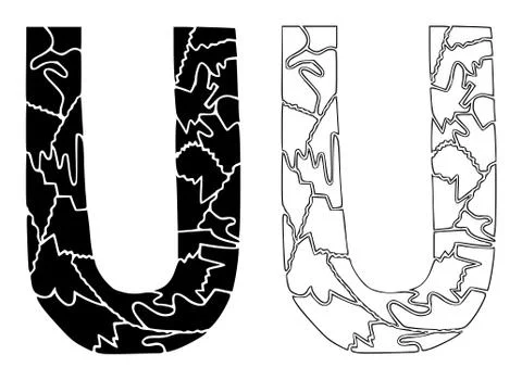 Collection of letter u Stock Illustration