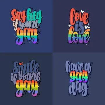 Collection of LGBT phrases Stock-Illustration