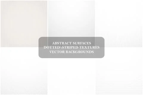 Collection of light abstract backgrounds. Vector dotted, striped white textures Иллюстрация