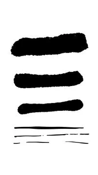 A collection of line brush effect of ink marker, paint drop on vector. Stock Illustration