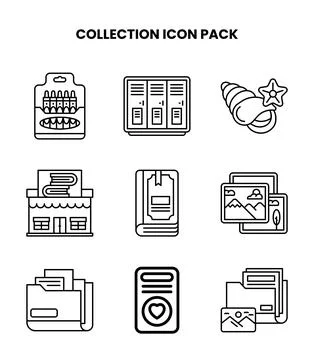 Collection Line Bundle Icons Pack イラスト素材