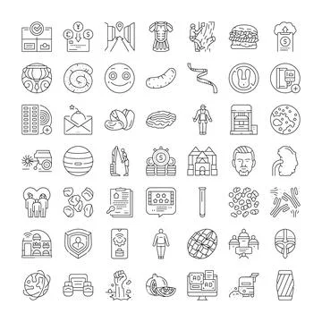 Collection of linear icons exploring diverse concepts イラスト素材