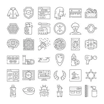 Collection of linear icons for web applications イラスト素材