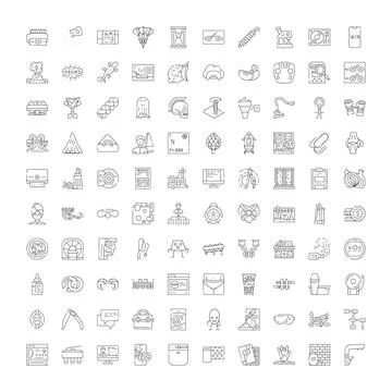 Collection of linear web graphic design icons イラスト素材