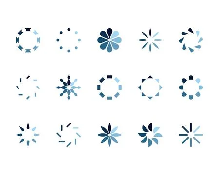 Collection Loading bar status icon. Vector illustration. Set of vector loaded 스톡 일러스트