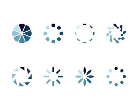 Collection Loading bar status icon. Vector illustration. Set of vector loaded Stock Illustration