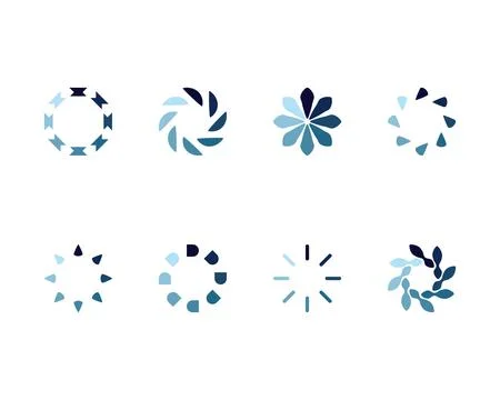 Collection Loading bar status icon. Vector illustration. Set of vector loaded Stock Illustration