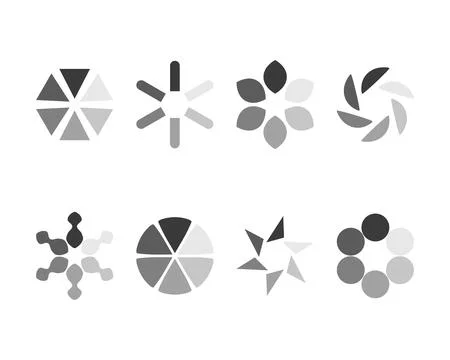 Collection Loading bar status icon. Vector illustration. Set of vector loaded Stock Illustration