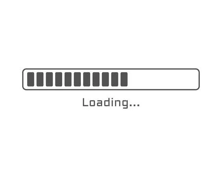 Collection Loading bar status icon. Vector illustration. Set of vector load.. Ilustración de archivo
