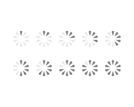 Collection Loading bar status icon. Vector illustration. Set of vector loaded Stock Illustration