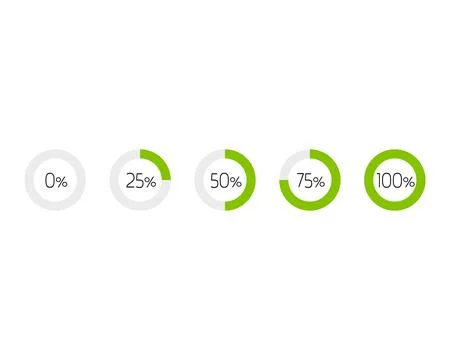 Collection Loading bar status icon. Vector illustration. Set of vector load.. 스톡 일러스트