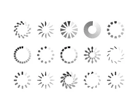 Collection Loading bar status icon. Vector illustration. Set of vector loaded Ilustración de archivo