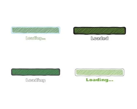 Collection Loading bar status icon. Vector illustration. Set of vector load.. Stock Illustration
