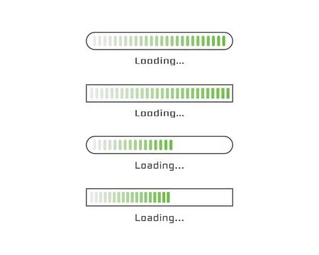 Collection Loading bar status icon. Vector illustration. Set of vector loaded Ilustración de archivo