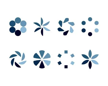 Collection Loading bar status icon. Vector illustration. Set of vector loaded Stock Illustration