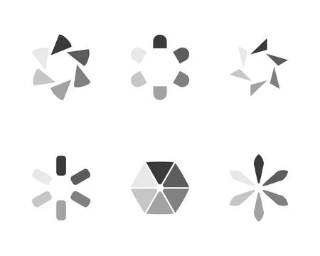 Collection Loading bar status icon. Vector illustration. Set of vector load.. Stock Illustration