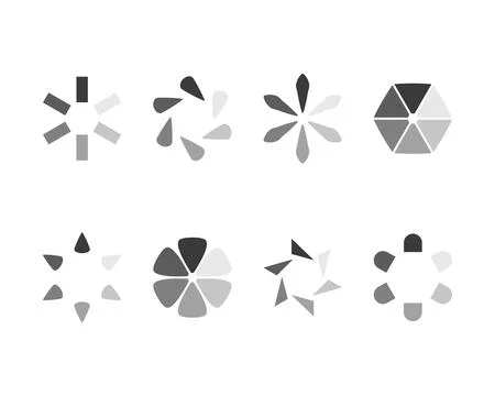 Collection Loading bar status icon. Vector illustration. Set of vector load.. Stock Illustration