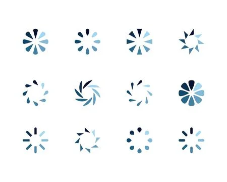 Collection Loading bar status icon. Vector illustration. Set of vector loaded Stock Illustration