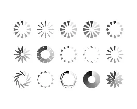 Collection Loading bar status icon. Vector illustration. Set of vector loaded Stock-Illustration