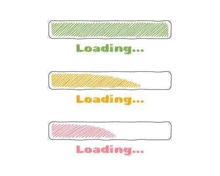 Collection Loading bar status icon. Vector illustration. Set of vector load.. Stock Illustration