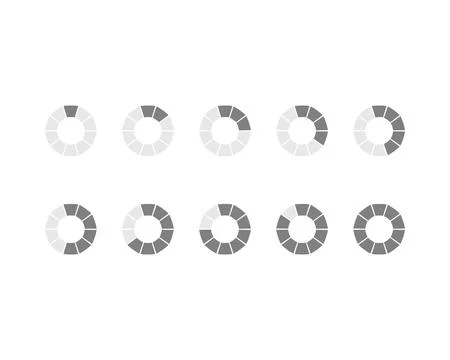 Collection Loading bar status icon. Vector illustration. Set of vector loaded Stock Illustration