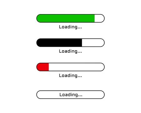 Collection Loading bar status icon. Vector illustration. Set of vector loaded Stock-Illustration
