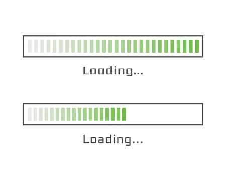 Collection Loading bar status icon. Vector illustration. Set of vector loaded Stock Illustration