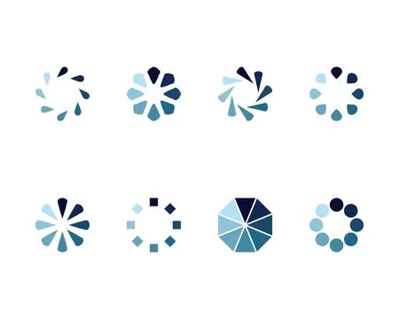Collection Loading bar status icon. Vector illustration. Set of vector loaded Stock Illustration