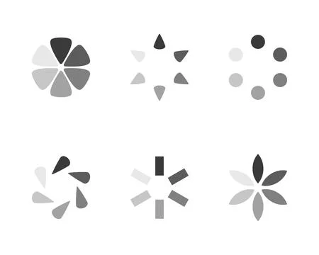 Collection Loading bar status icon. Vector illustration. Set of vector load.. Stock Illustration