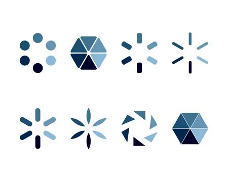 Collection Loading bar status icon. Vector illustration. Set of vector loaded Stock Illustration