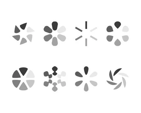 Collection Loading bar status icon. Vector illustration. Set of vector load.. Ilustración de archivo