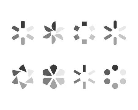 Collection Loading bar status icon. Vector illustration. Set of vector loaded Stock Illustration