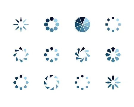 Collection Loading bar status icon. Vector illustration. Set of vector loaded Ilustración de archivo