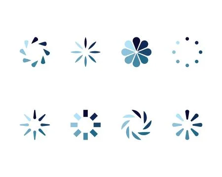 Collection Loading bar status icon. Vector illustration. Set of vector loaded Stock Illustration