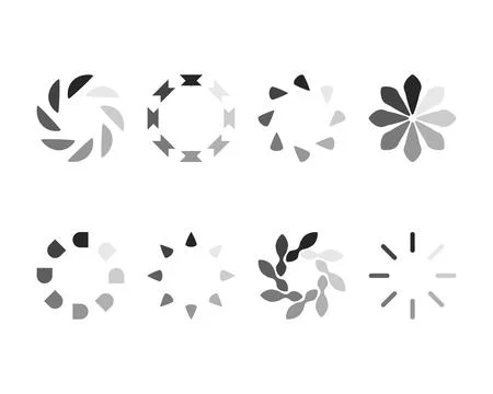 Collection Loading bar status icon. Vector illustration. Set of vector load.. Stock Illustration