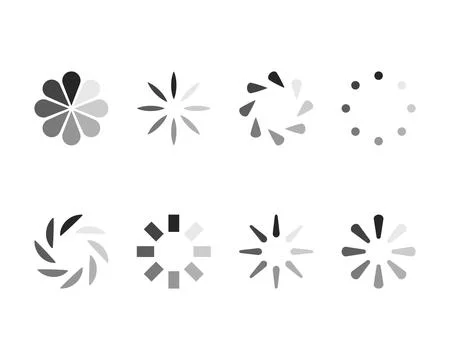 Collection Loading bar status icon. Vector illustration. Set of vector load.. 스톡 일러스트