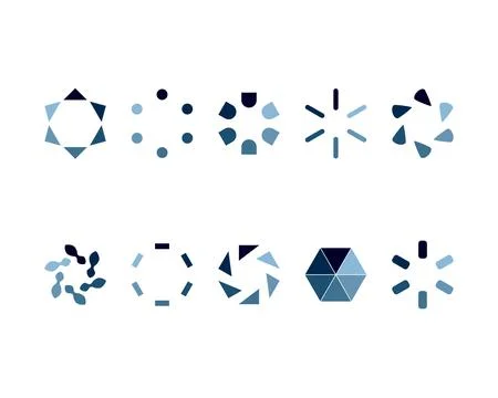 Collection Loading bar status icon. Vector illustration. Set of vector loaded 스톡 일러스트