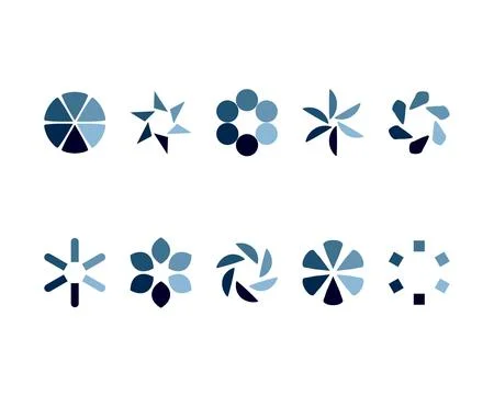 Collection Loading bar status icon. Vector illustration. Set of vector loaded 스톡 일러스트