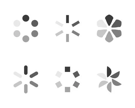 Collection Loading bar status icon. Vector illustration. Set of vector load.. Stock Illustration