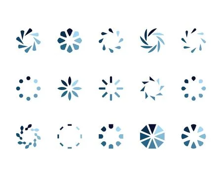 Collection Loading bar status icon. Vector illustration. Set of vector loaded Stock Illustration