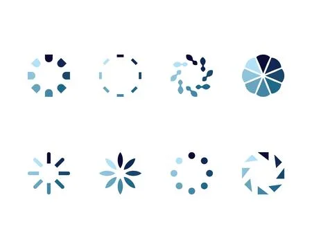 Collection Loading bar status icon. Vector illustration. Set of vector loaded Stock Illustration