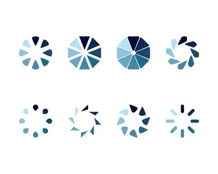 Collection Loading bar status icon. Vector illustration. Set of vector loaded Stock Illustration