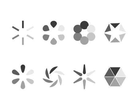 Collection Loading bar status icon. Vector illustration. Set of vector loaded Stock Illustration