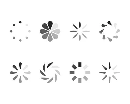 Collection Loading bar status icon. Vector illustration. Set of vector load.. Stock Illustration