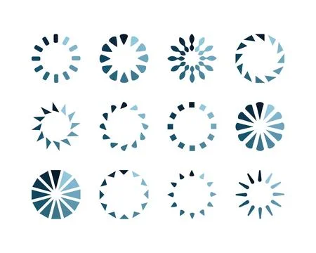 Collection Loading bar status icon. Vector illustration. Set of vector load.. Illustrazione stock