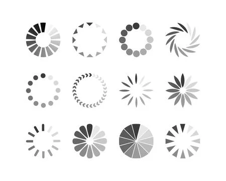 Collection Loading bar status icon. Vector illustration. Set of vector loaded イラスト素材
